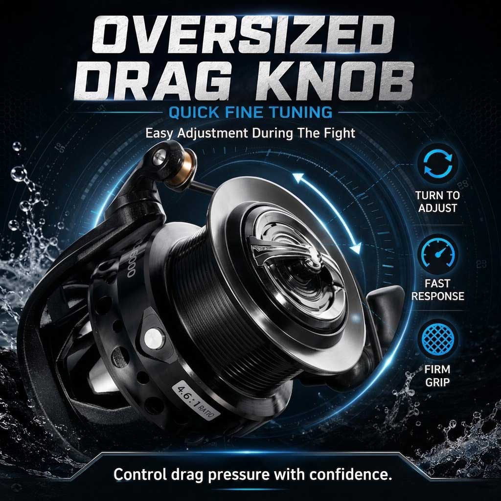 SAMOLLA Kołowrotek spinningowy – Reel Drag Knob recenzja i cena